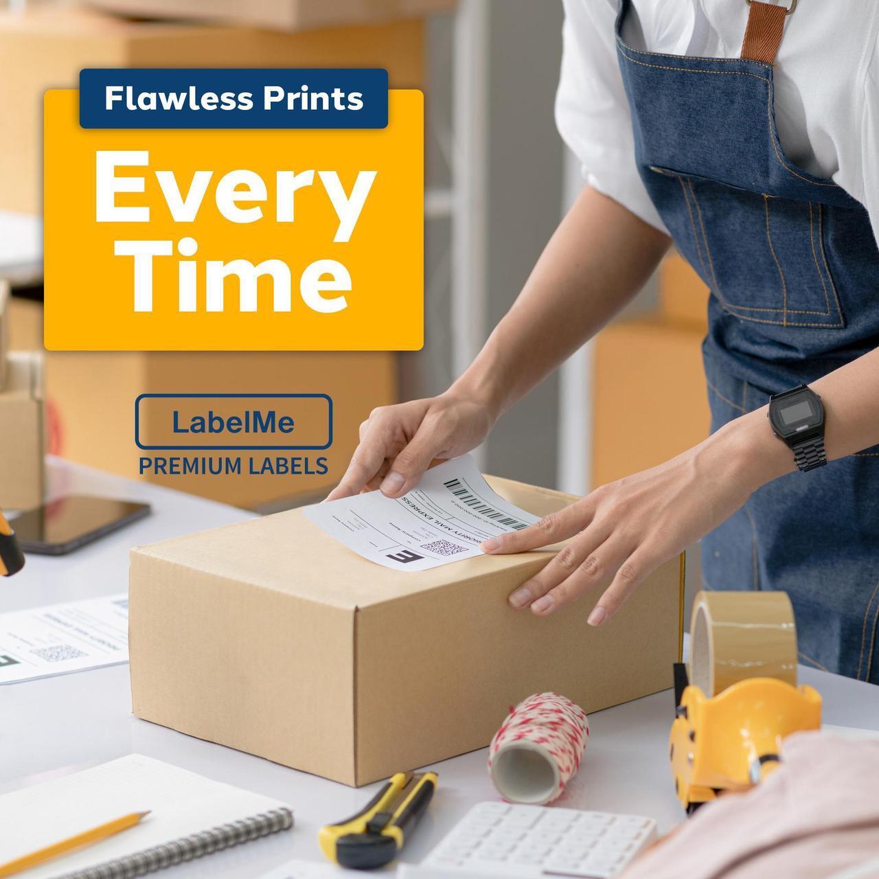 Alt view image 7 of 7 - LabelMe 4x6 Thermal Labels - 4x6 Labels, Shipping Labels, 4x6 Fanfold Label Paper- Shipping Supplies & Small Business Essentials - Thermal Printer Labels for USPS, FedEx, UPS 500 Labels