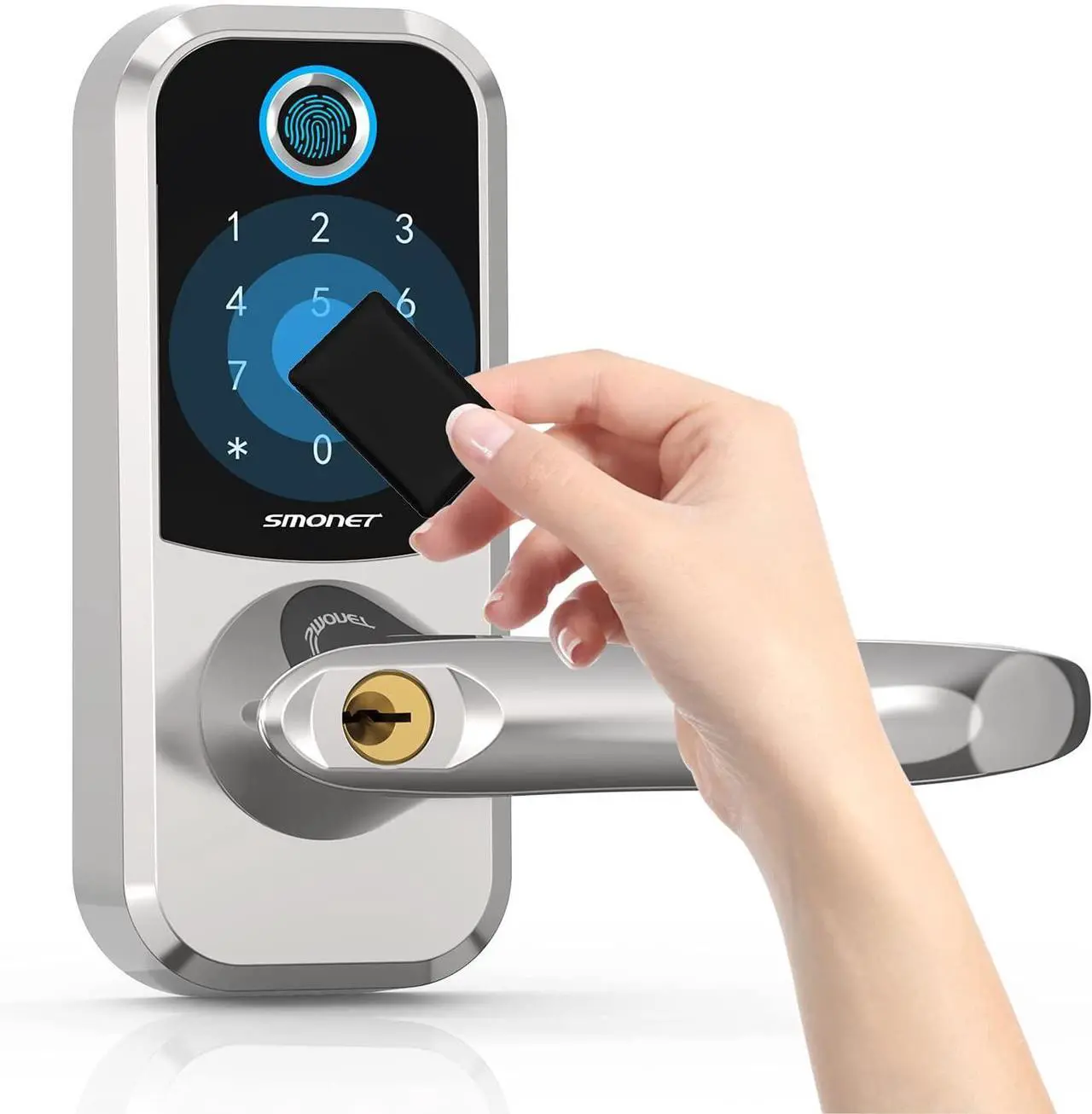 Alt view image 2 of 7 - SMONET 3Pcs IC Cards for Smart Door Lock, 13.56MHz RFID Key Fob for TTLock Smart Deadbolt, Keyless Entry Contactless Key