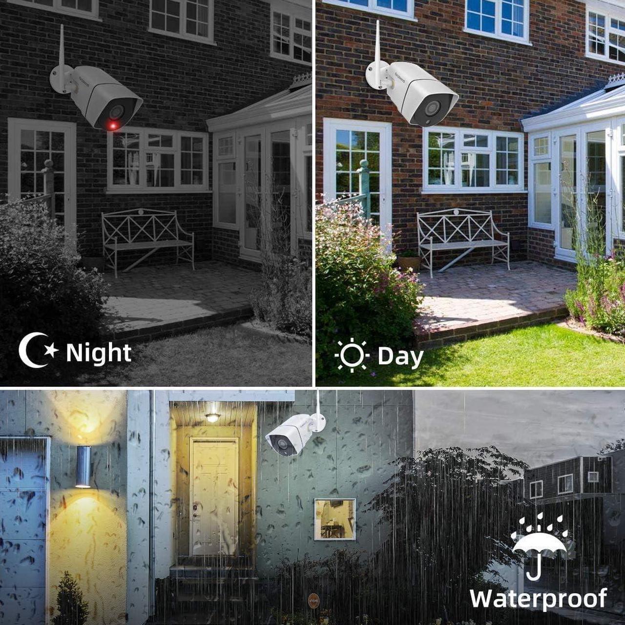 Alt view image 6 of 7 - SMONET Security Camera System Wireless, 1080P 8CH Wireless Home Security Systems with 4PCS 2MP Full HD Cameras 1TB Hard Drive Night Vision and Free App for Indoor Outdoor Video Surveillance