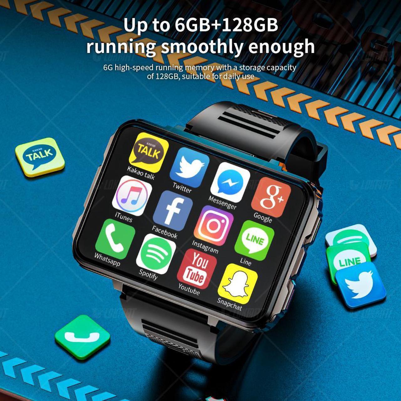 Alt view image 6 of 7 - LOKMAT APPLLP 5 MAX Smart Phone Watch Can Be Inserted With 4G/5G Phone Card, Full Network Access WiFi Internet Access, Junior And Senior High School Students Independent Call Multi-Function