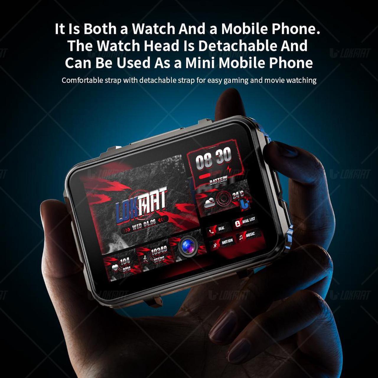 Alt view image 3 of 7 - LOKMAT APPLLP 5 MAX Smart Phone Watch Can Be Inserted With 4G/5G Phone Card, Full Network Access WiFi Internet Access, Junior And Senior High School Students Independent Call Multi-Function