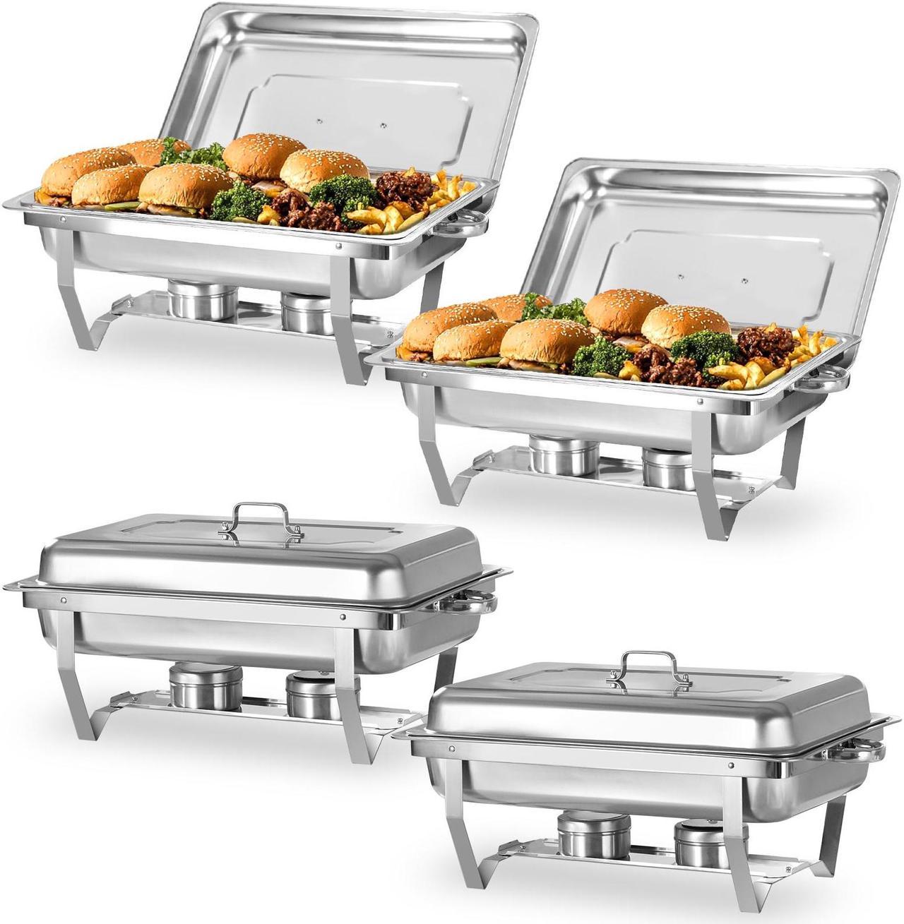 EVGTTI 8QT 4 Chafing Dishes Set