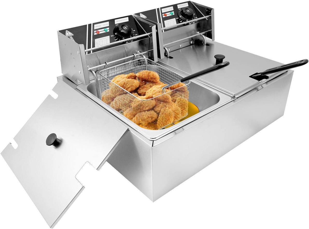 EVGTTI 12.7QT Dual Deep Fryer