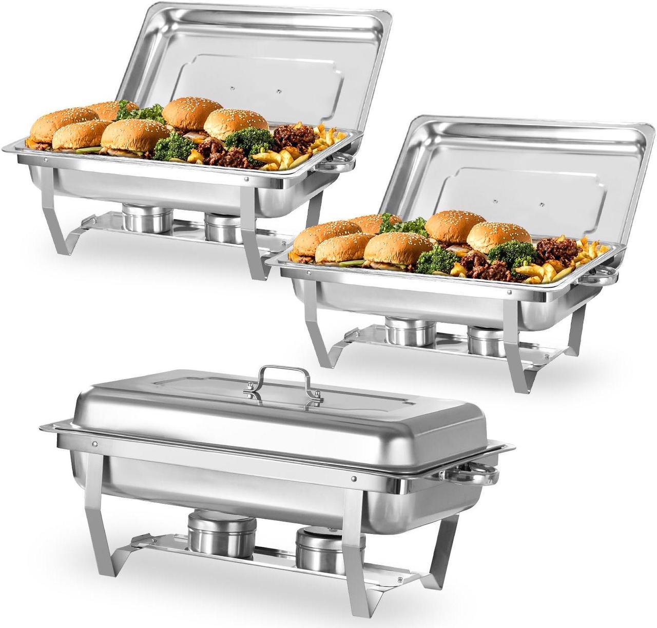 EVGTTI 8QT 3 Chafing Dishes Set