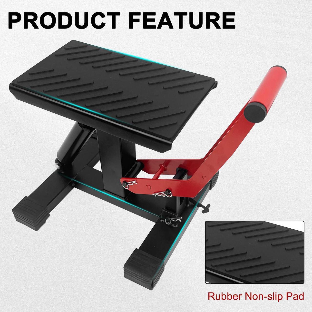 Alt view image 6 of 7 - EVGTTI Motorcycle Dirt Bike Stand Jack Lift Hoist Table Height Adjustable Lifting Stand,Dirt Bike Accessories Stand 330Lbs Capacity, Ideal for Dirt Pit Bike Repair & Maintainance