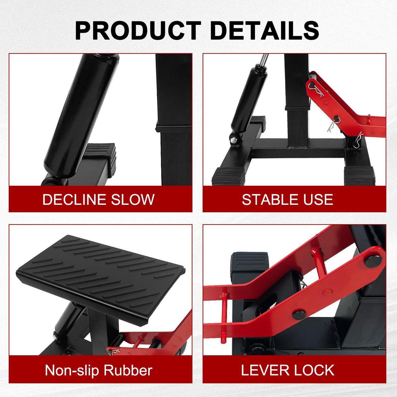 Alt view image 5 of 7 - EVGTTI Motorcycle Dirt Bike Stand Jack Lift Hoist Table Height Adjustable Lifting Stand,Dirt Bike Accessories Stand 330Lbs Capacity, Ideal for Dirt Pit Bike Repair & Maintainance