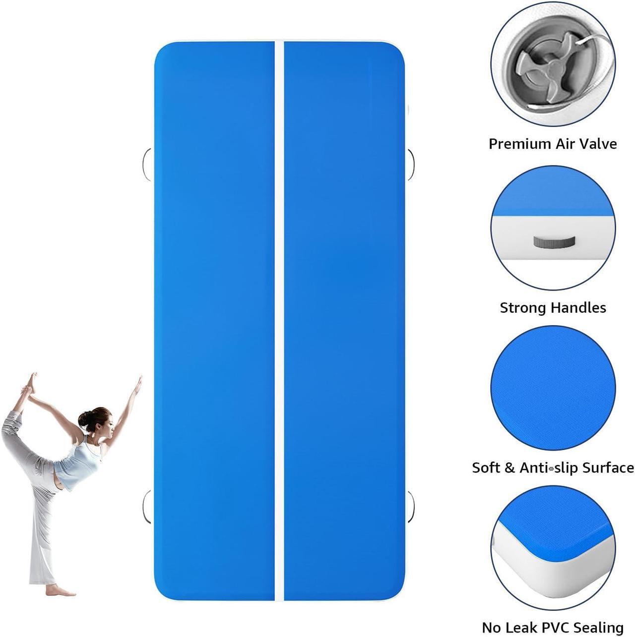 Alt view image 2 of 7 - EVGTTI Inflatable Gymnastics Tumbling Mat 20/26FT x 6.6FT x 8IN Air Tumble Track with Electric Air Pump for Home Use, Gym, Training, Cheerleading, Tumbling & Fitness 20ftx6.6ftx8in