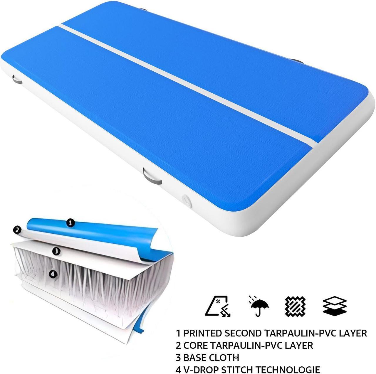 Alt view image 5 of 7 - EVGTTI Inflatable Gymnastics Tumbling Mat 20/26FT x 6.6FT x 8IN Air Tumble Track with Electric Air Pump for Home Use, Gym, Training, Cheerleading, Tumbling & Fitness 20ftx6.6ftx8in