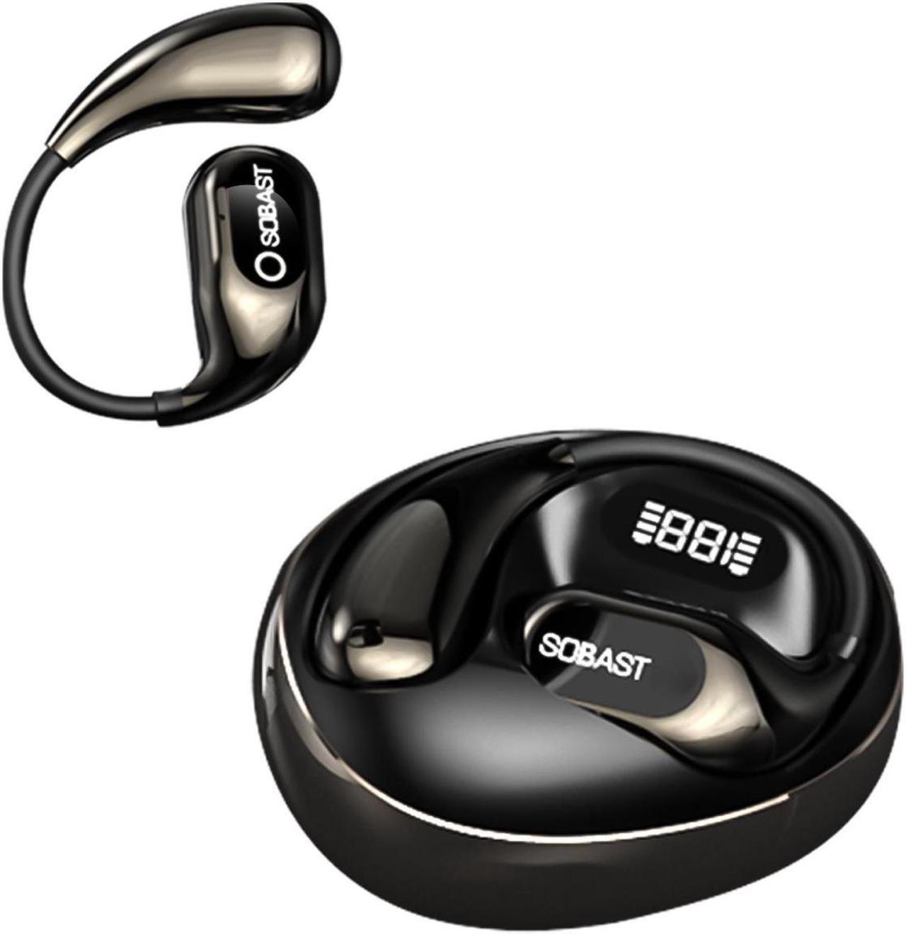 Main image of SOBAST S-OW1pro AI Wireless Headset Intelligent Real-time Translation Wireless 5.3 Earbuds Noise Canceling Microphone Wireless Headset with Earhook, IP7 Waterproof Fitness Running Gym (Black)