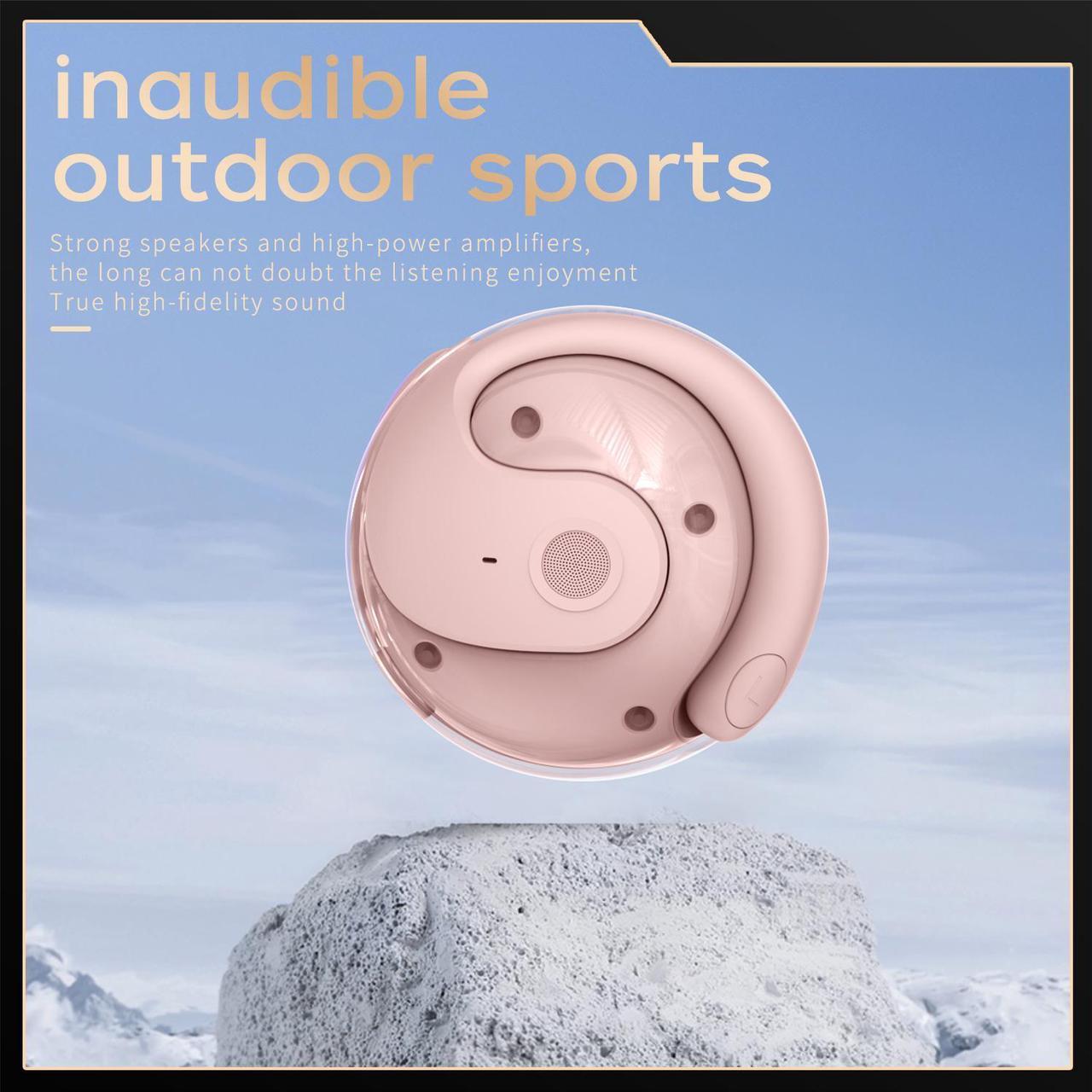 Alt view image 2 of 7 - SOBAST open headphones, ultra-comfortable, lightweight design, fit in the ear, ergonomic earhooks, powerful bass, 36 hours of playback time, 5.3, app control, AI translation conversation,  Pink