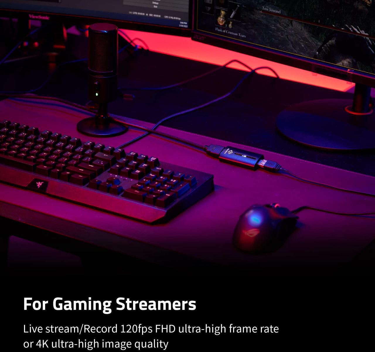 Alt view image 5 of 7 - Narvitech NS120, External Capture Card. 120 FPS Capture, Stream and Record in 4K30 or 1080P120 with ultra-low latency on PS5, PS4, Xbox Series X/S, Switch, in OBS and more, on PC and Mac.