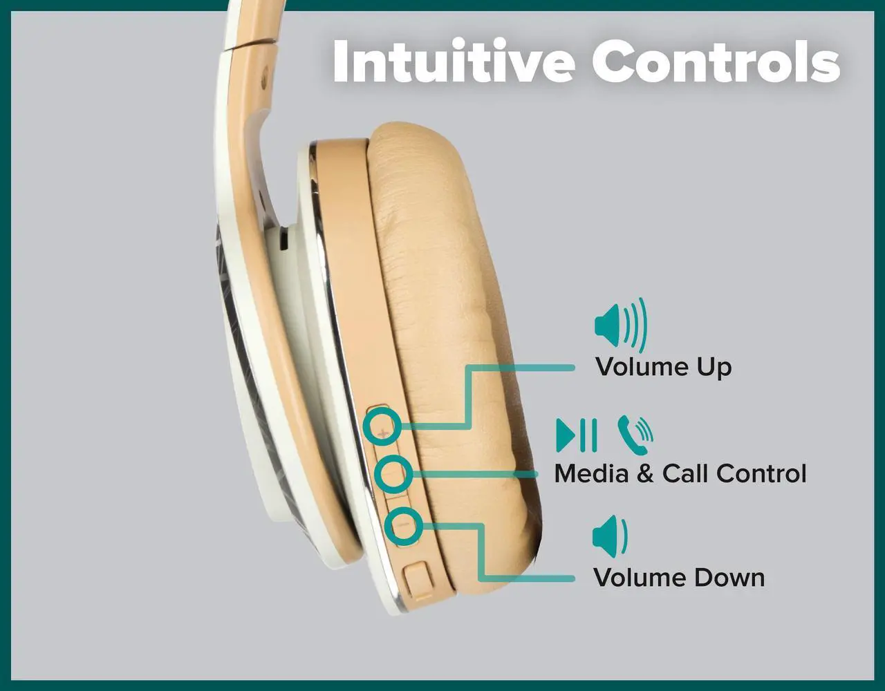 Alt view image 17 of 18 - Cleer Audio Enduro 100 Bluetooth Wireless Headphones with up to 100 Hours Battery (Sand)