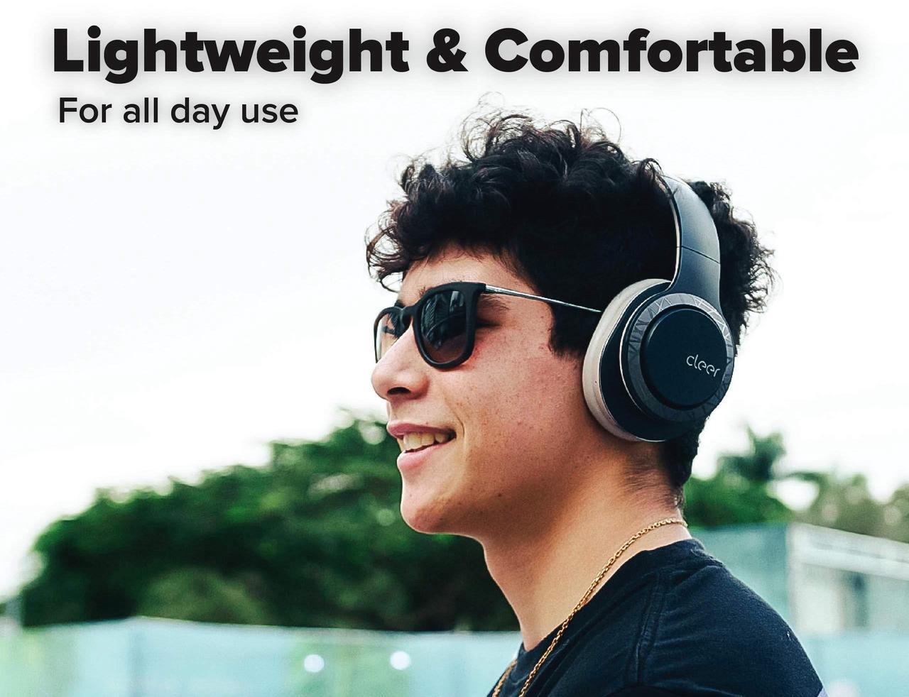 Alt view image 11 of 13 - Cleer Audio Enduro 100 Bluetooth Wireless Headphones with up to 100 Hours Battery (Navy)