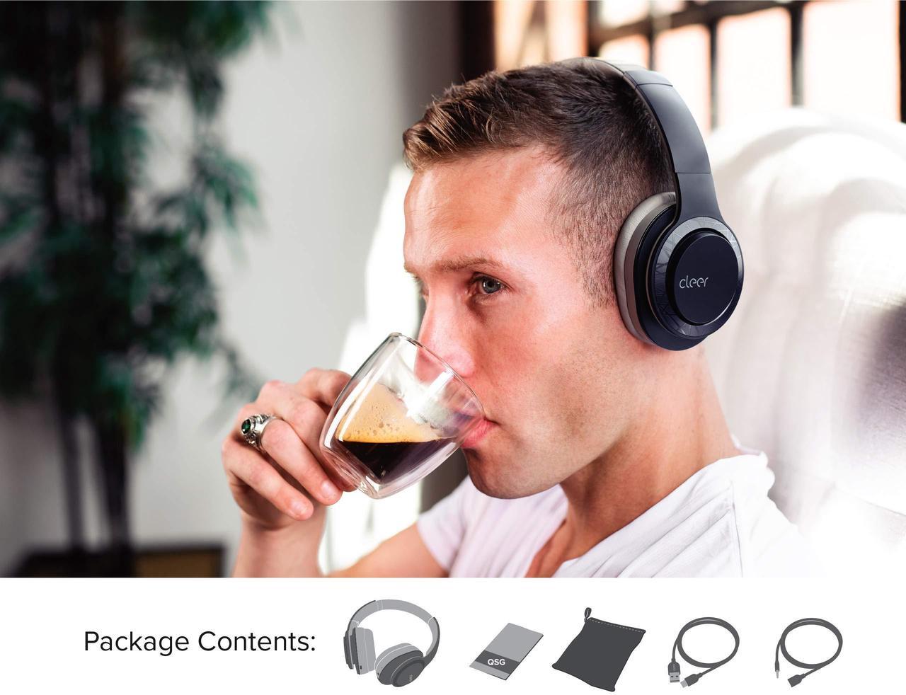 Alt view image 13 of 13 - Cleer Audio Enduro 100 Bluetooth Wireless Headphones with up to 100 Hours Battery (Navy)
