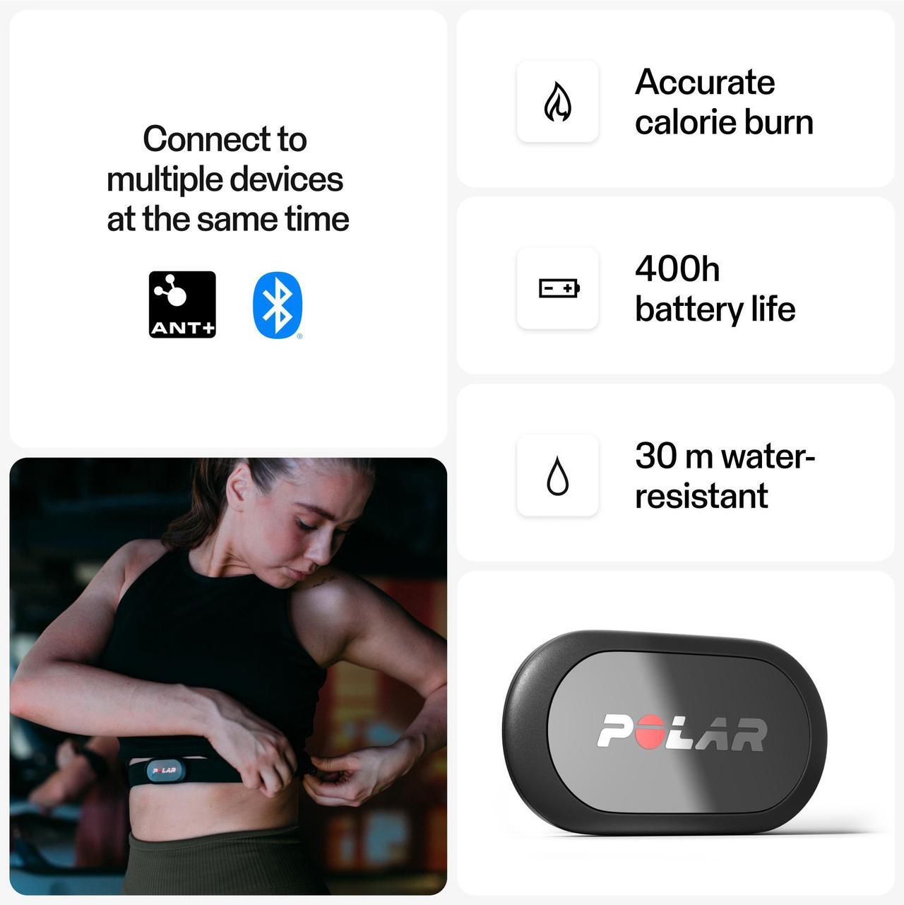 Alt view image 4 of 6 - Polar H9 Heart Rate Sensor  ANT +, Bluetooth, 5 kHz - HR Sensor for Men and Women, XS-S