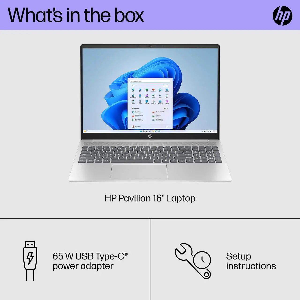 Alt view image 6 of 7 - HP Pavilion 16" Touchscreen IPS Anti-Glare - WUXGA (1920 x 1200) Laptop - Intel Core 5 120U Processor - Windows 11 - 16GB RAM, 1TB NVMe SSD, WiFi 6, BT 5.3,