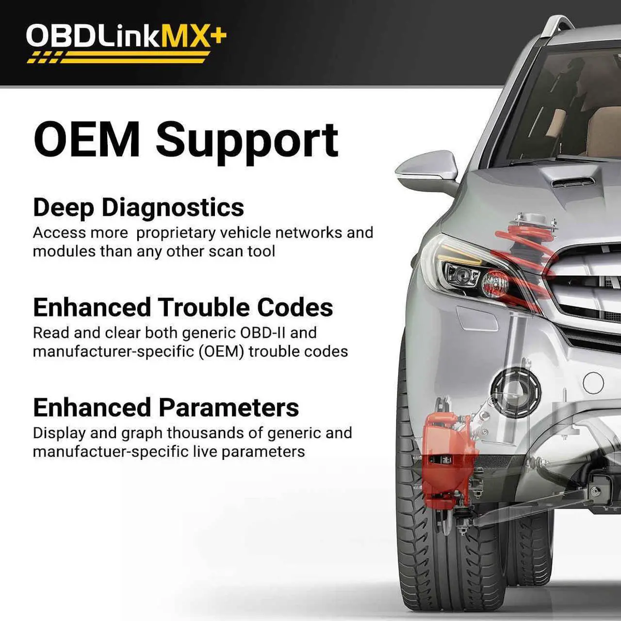 Alt view image 3 of 7 - OBDLink MX+ - FREE 2-DAY PRIORITY SHIPPING - Bluetooth OBD2 ii module - ScanTool