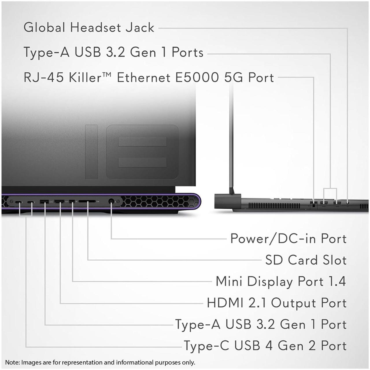 Alt view image 4 of 7 - Alienware M18 R2 Gaming Laptop, Intel i9-14900HX, 64 GB DDR5 RAM, 4 TB PCle SSD, 18" QHD+ (2560x1600), Nvidia G-Force RTX 4080, W11 Pro