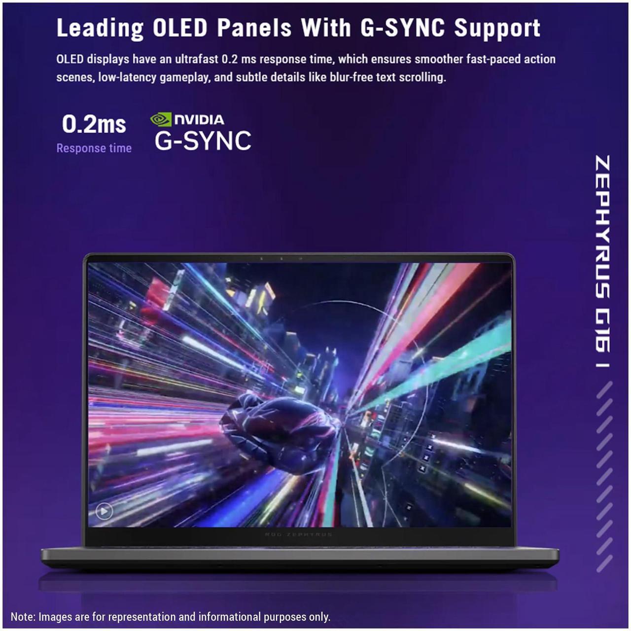 Alt view image 2 of 7 - ASUS ROG Zephyrus G16 Gaming Laptop, Intel Ultra 9-185H, 32 GB LPDDR5X RAM, 4 TB PCle SSD, 16" QHD (2560x1600) 240Hz Display, Nvidia G-Force RTX 4090, Backlit Keyboard, W11 Pro, Eclipse Gray