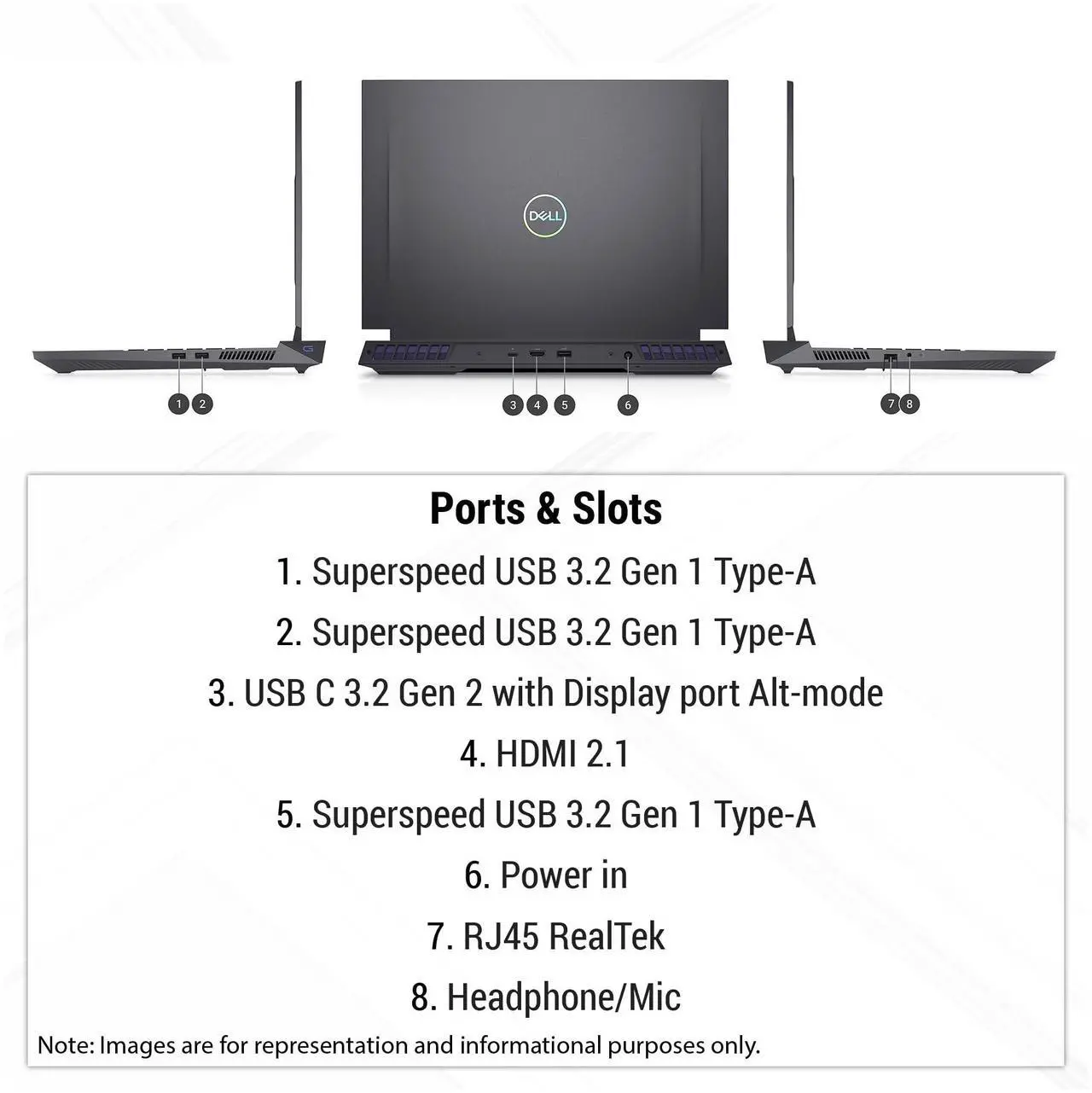 Alt view image 3 of 7 - Dell G16 7630 Gaming Laptop, Intel Core i9-13900HX, 64 GB DDR5 RAM, 1 TB NVMe SSD, 16" QHD Display, NVIDIA GeForce RTX 4070 , Backlit Keyboard, W11 Home, Metallic Nightshade
