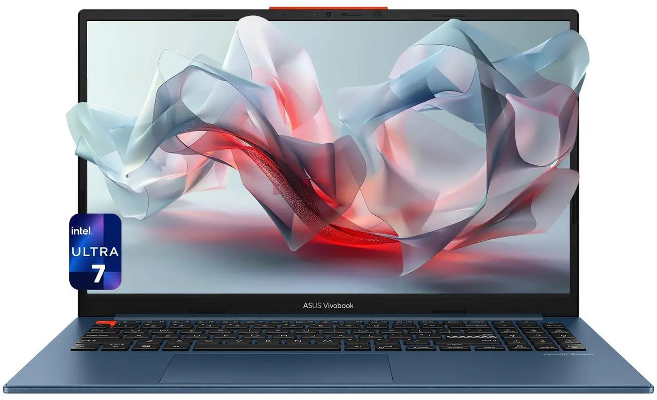 Main image of ASUS Vivobook S Laptop, Intel Ultra 7-155H, 16 GB LPDDR5X RAM, 4 TB PCIe SSD, 15.6" 3K (2880x1620) OLED 120Hz Display, Intel Arc Graphics, RGB Backlit Keyboard, W11 Home, Mist Blue
