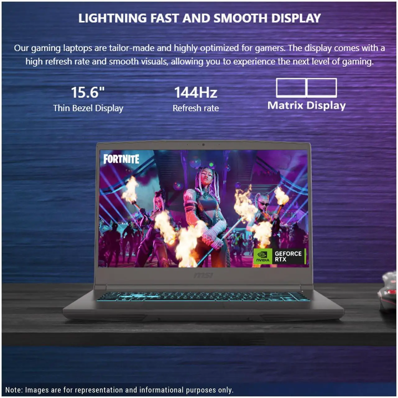 Alt view image 3 of 7 - MSI Thin A15 Gaming AI Laptop, AMD Ryzen 9 8945HS, 64 GB DDR5 RAM, 4 TB PCIe SSD, 15.6" FHD (1920x1080) 144 Hz IPS Display, Nvidia G-Force RTX 4060, Backlit Keyboard, W11 Home, Black