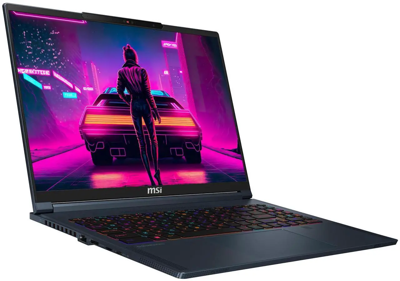 Alt view image 6 of 7 - MSI Stealth 16 AI Ultra Thin Gaming Laptop, Intel Ultra 9-185H, 64 GB DDR5 RAM, 4 TB PCle SSD, 16" 165Hz FHD+ (1920x1200), Nvidia G-Force RTX 4070, Backlit Keyboard, W11 Pro, Star Blue