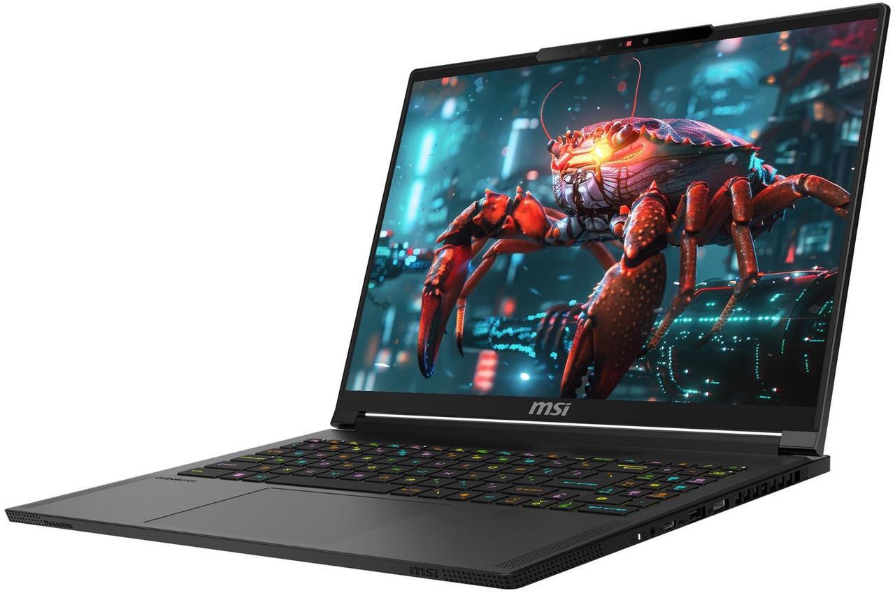 Alt view image 7 of 7 - MSI Stealth A16 AI+ Copilot Gaming Laptop, AMD Ryzen AI 9-365, 32 GB LPDDR5X RAM, 2 TB PCIe SSD, 16" QHD (2560x1600) 240Hz Display, Nvidia G-Force RTX 4070, Backlit Keyboard, W11 Home, Black