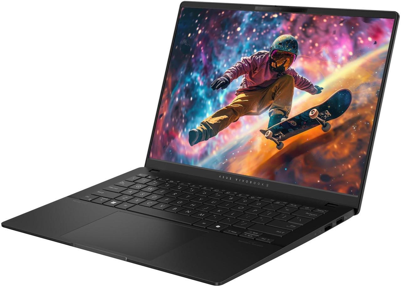 Alt view image 7 of 7 - ASUS Vivobook S14 Copilot+ Laptop, AMD Ryzen AI 9 365, 24 GB LPDDR5X RAM, 4 TB PCIe SSD, 14" OLED 3K (2880x1800) 120Hz Display, AMD Radeon 880M, RGB Backlit Keyboard, W11 Home, Neutral Black