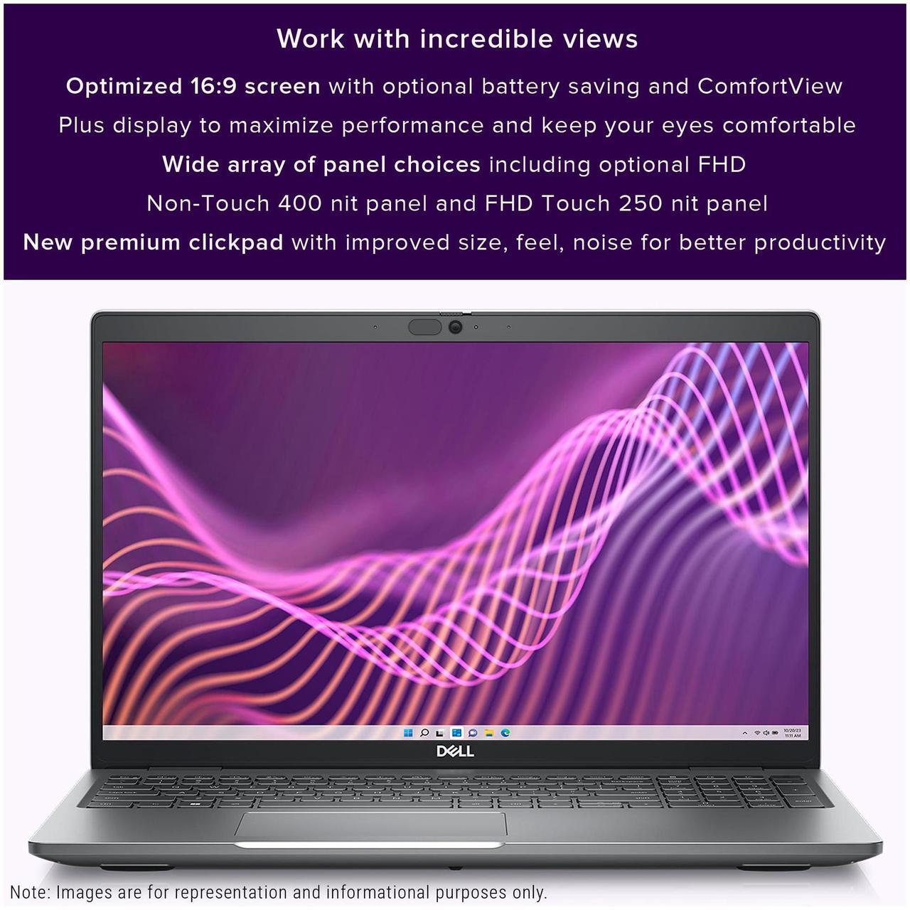 Alt view image 2 of 7 - Dell Latitude 5540 Laptop, Intel i7-1355U, 16 GB DDR4 RAM, 512 GB PCIe SSD, 15.6" FHD (1920x1080) Display, Intel Iris Xe Graphics, Backlit Keyboard, W11 Pro, Gray