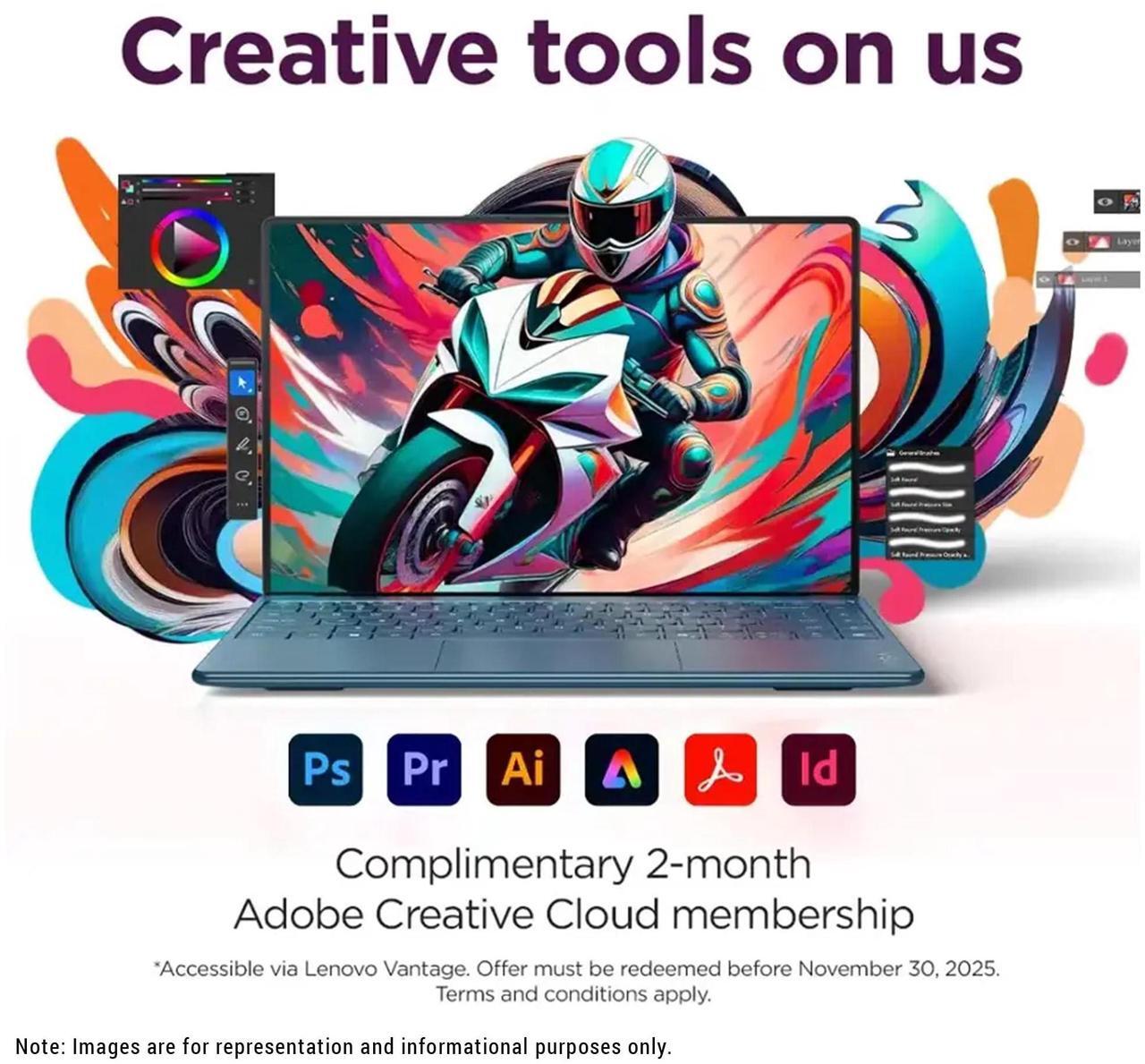Alt view image 2 of 7 - Lenovo Yoga Slim 9i Copilot+ Laptop, Intel Ultra 7-258V, 32 GB LPDDR5x RAM, 1 TB PCIe SSD, 14" 4K (3840x2400) 120Hz OLED Touchscreen Display, Intel Arc Graphics, Backlit Keyboard, W11 Pro, Tidal Teal