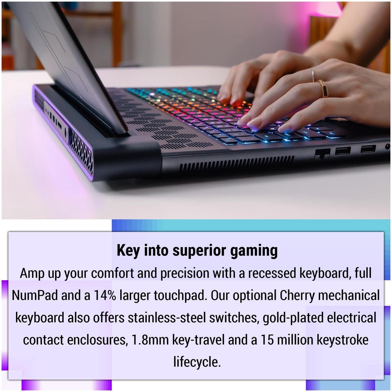 Alt view image 2 of 7 - Alienware M18 Gaming Laptop, Intel i9 13900HX, 32 GB DDR5 Ram, 2 TB PCIe SSD, 18" FHD+ (1920x1200), NvidiA Geforce RTX 4080, W11 Home