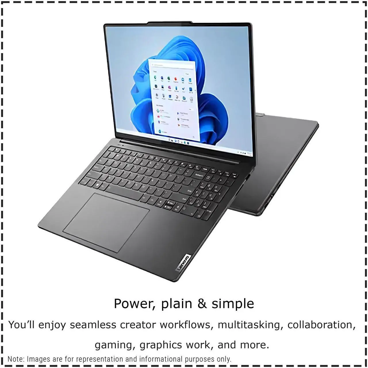 Alt view image 4 of 7 - Lenovo Slim Pro 9 Gaming Laptop, Intel i9-13905H, 32 GB LPDDR5X RAM, 1 TB PCle SSD, 16" 3.2K (3200x2000) Touchscreen 165Hz Display, Nvidia G-Force RTX 4050, Backlit Keyboard, W11 Home, Storm Gray