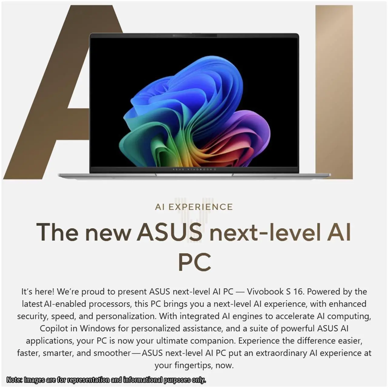 Alt view image 2 of 7 - ASUS Vivobook S16 Copilot+ Laptop, AMD Ryzen AI 9-365, 32 GB LPDDR5x RAM, 2 TB PCIe SSD, 16" 3.2K (3200x2000) Display, AMD Radeon 880M, 1-Zone RGB Backlit Keyboard, W11 Home, Silver