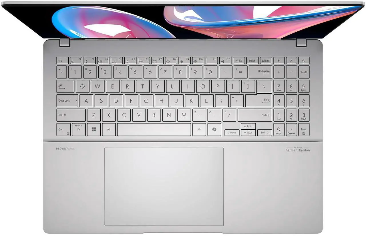 Alt view image 5 of 7 - ASUS Vivobook S16 Copilot+ Laptop, AMD Ryzen AI 9-365, 32 GB LPDDR5x RAM, 2 TB PCIe SSD, 16" 3.2K (3200x2000) Display, AMD Radeon 880M, 1-Zone RGB Backlit Keyboard, W11 Home, Silver