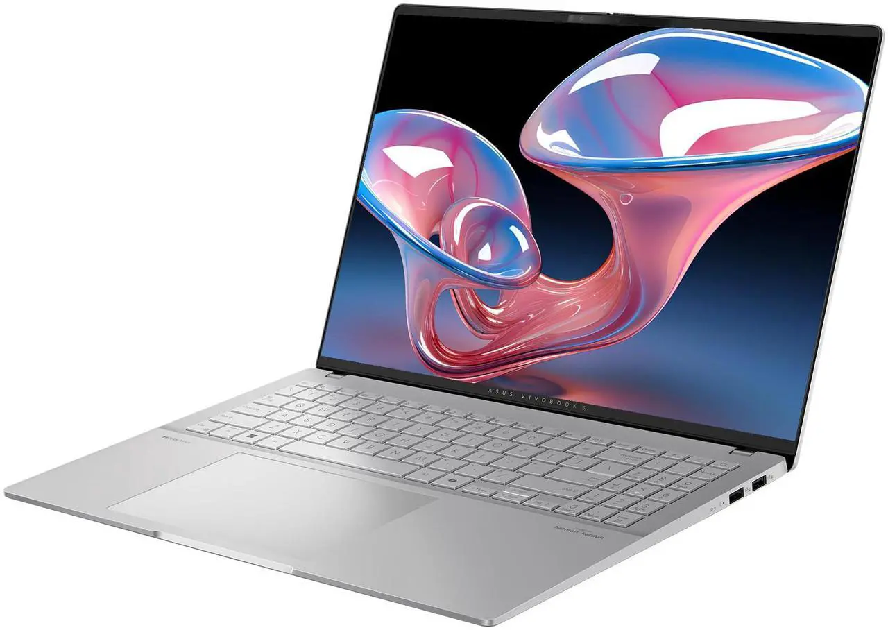 Alt view image 7 of 7 - ASUS Vivobook S16 Copilot+ Laptop, AMD Ryzen AI 9-365, 32 GB LPDDR5x RAM, 2 TB PCIe SSD, 16" 3.2K (3200x2000) Display, AMD Radeon 880M, 1-Zone RGB Backlit Keyboard, W11 Home, Silver