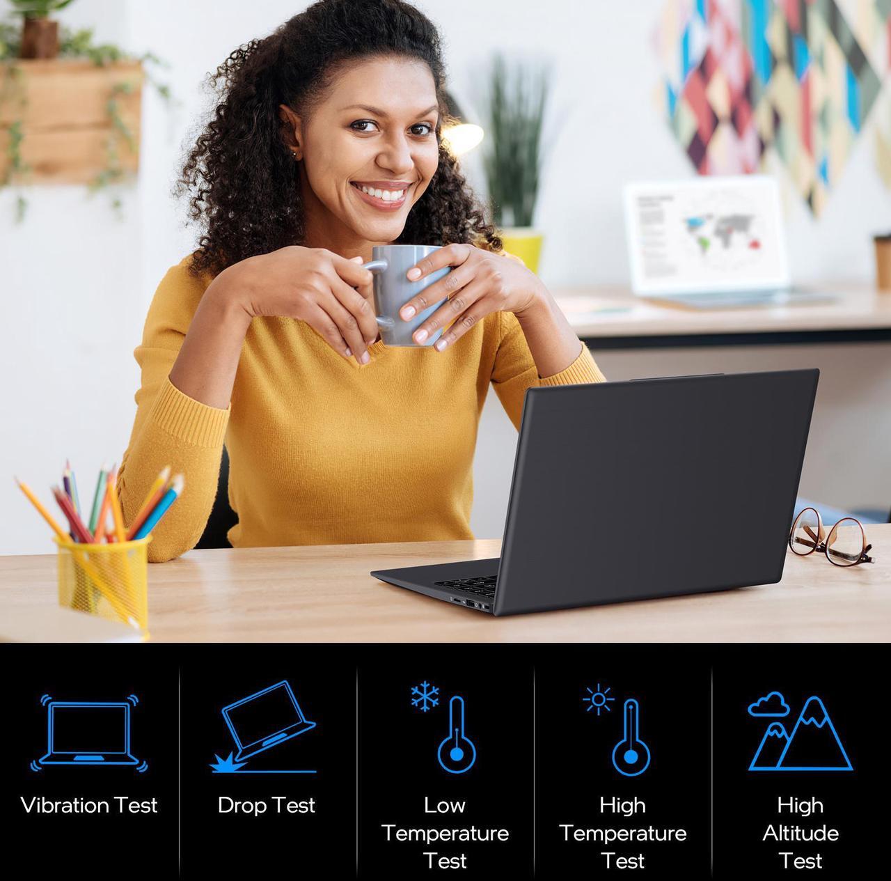 Alt view image 7 of 7 - BiTECOOL 14.1-inch Windows 11 Laptop, 8GB RAM, 128GB SSD, FHD IPS Display Laptop Computer, Intel N5095 Quad Core, 2.4/5G WiFi, BT4.2, Lightweight and Portable