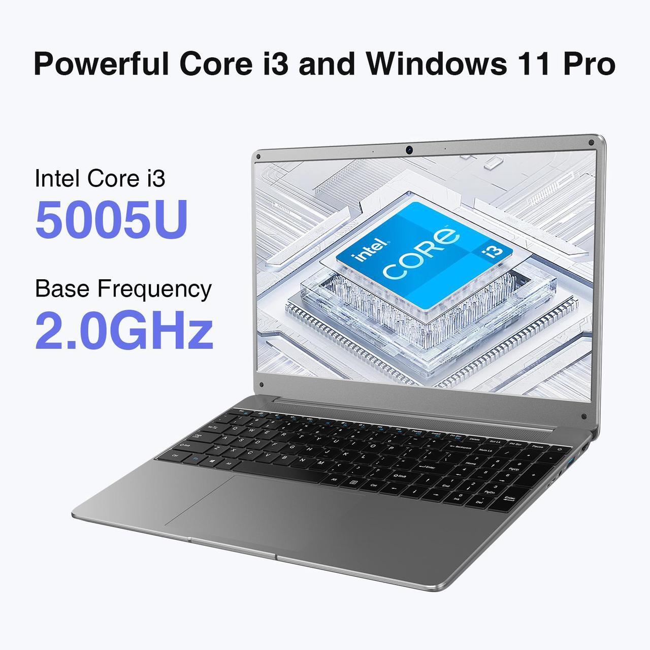 Alt view image 4 of 7 - BiTECOOL 15.6" Windows 11 Laptop, Intel Core i3-5005U, 16GB RAM, 512GB SSD, FHD IPS Display, 2.4G/5G WiFi, BT5.0, RJ45, Webcam, Long Battery Life - for Work, Study, and Entertainment
