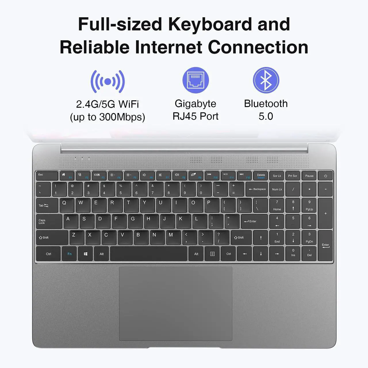 Alt view image 6 of 7 - BiTECOOL 15.6" Windows 11 Laptop, Intel Core i3-5005U, 16GB RAM, 512GB SSD, FHD IPS Display, 2.4G/5G WiFi, BT5.0, RJ45, Webcam, Long Battery Life - for Work, Study, and Entertainment
