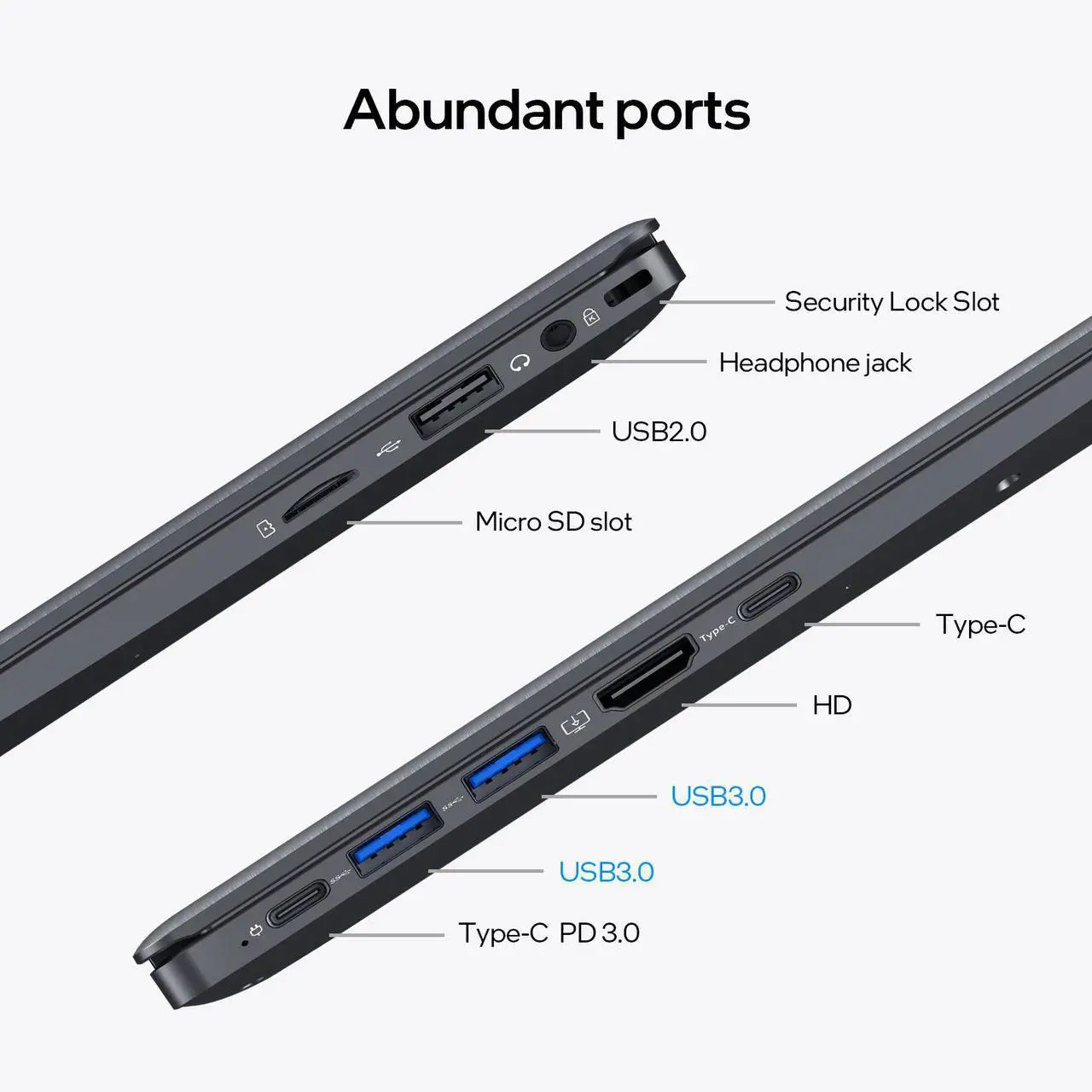 Alt view image 5 of 7 - BiTECOOL Laptop Computer 15.6 inch, Intel Quad Core N95, 12GB LPDDR5 RAM 1TB NVMe SSD Laptop with FHD IPS Display, WiFi 5, BT5.0, USB Type C and Fingerprint, 2 Years Warranty, Windows 11 Pro