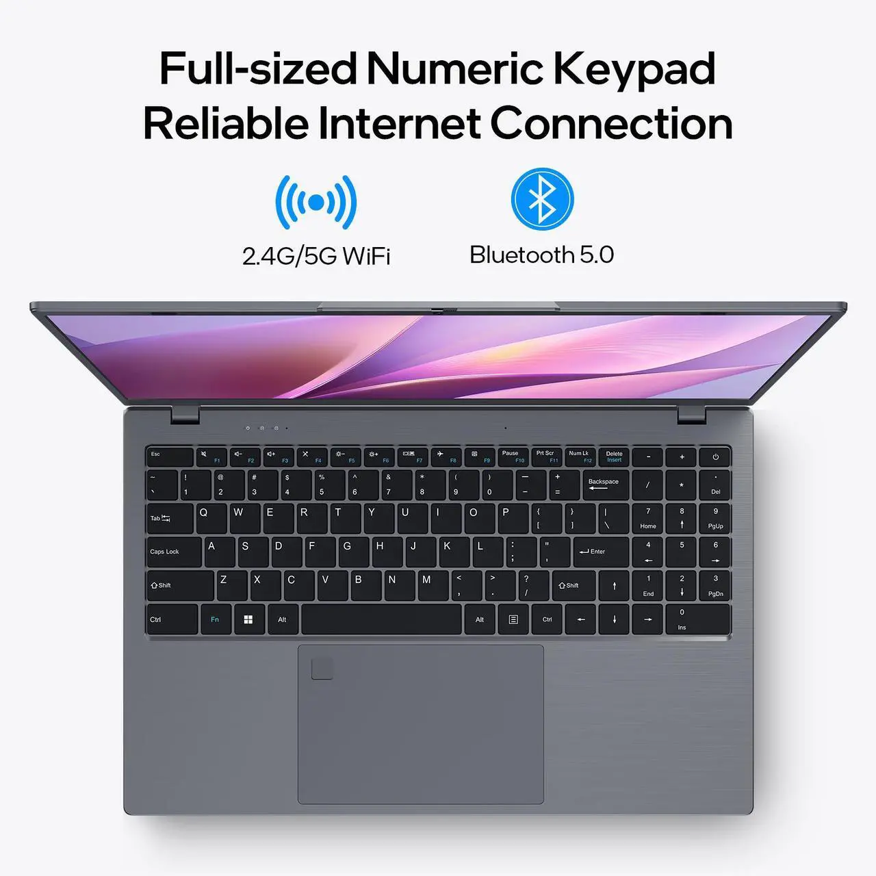 Alt view image 6 of 7 - BiTECOOL Laptop Computer 15.6 inch, Intel Quad Core N95, 12GB LPDDR5 RAM 1TB NVMe SSD Laptop with FHD IPS Display, WiFi 5, BT5.0, USB Type C and Fingerprint, 2 Years Warranty, Windows 11 Pro