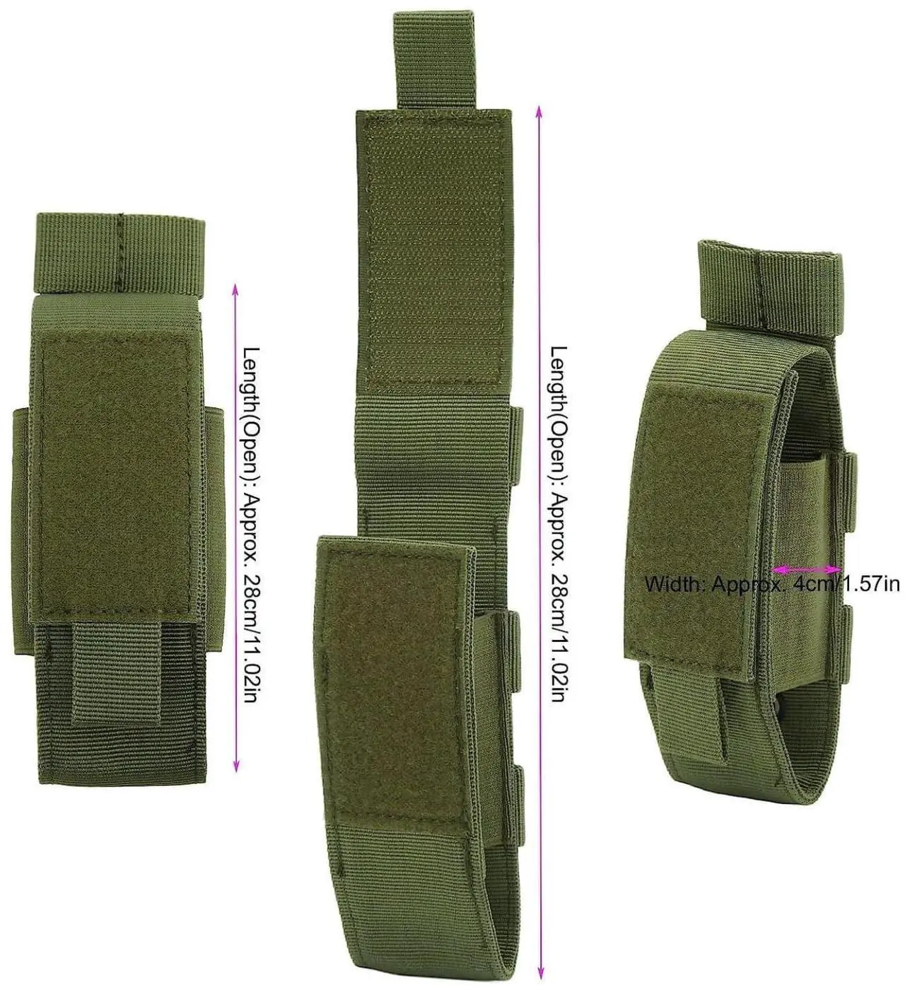 Alt view image 7 of 7 - Tactical Molle Tourniquet Holder, Portable TQ Military First Aid Equipment Case & Trauma Medical Shear Pouch (Army Green)