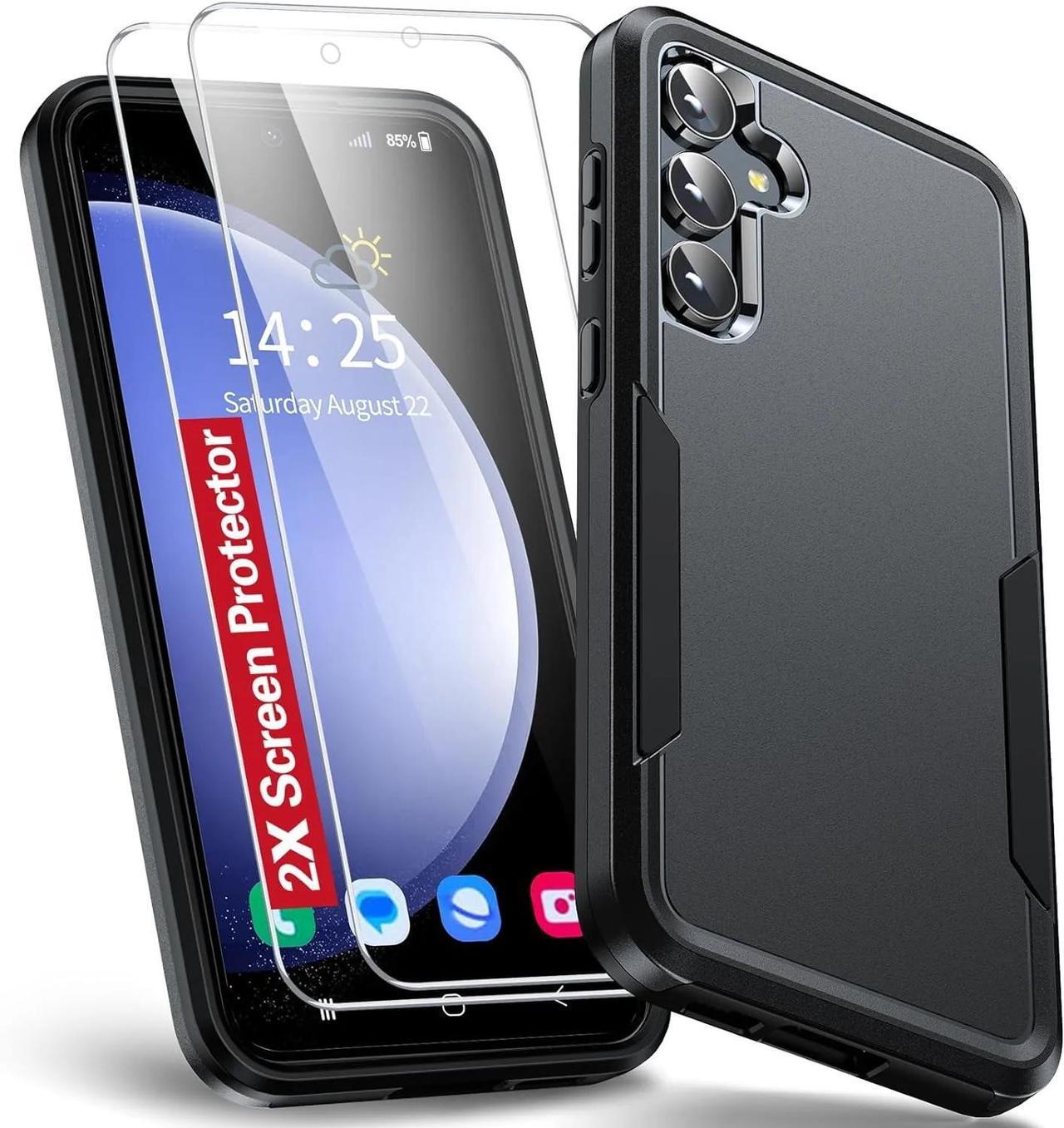 Main image of Entronix Bundle Compatible with Galaxy A05s - Soft-Touch Dual-Layer Case & 2 Clear Screen Protectors