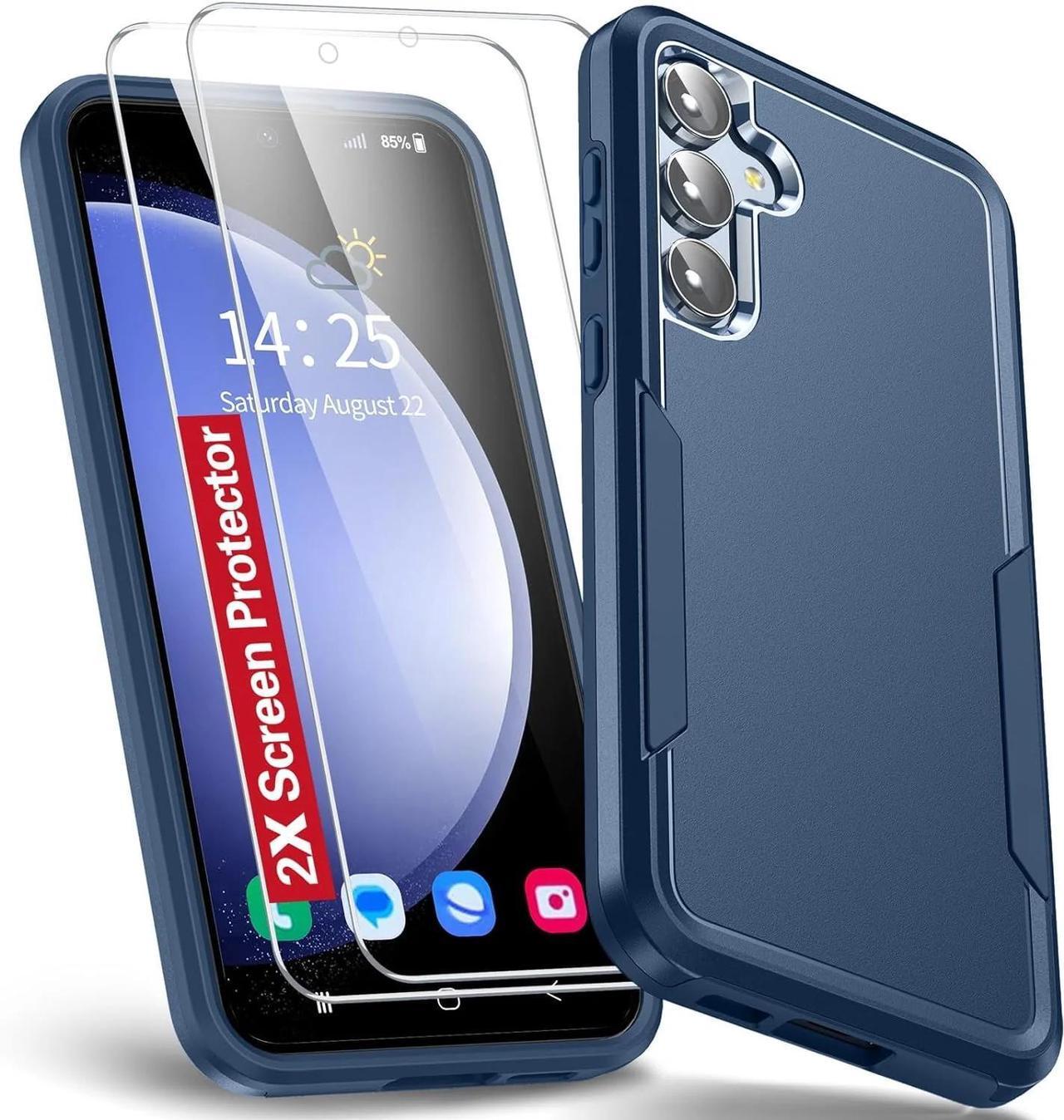 Alt view image 2 of 7 - Entronix Bundle Compatible with Galaxy A05s - Soft-Touch Dual-Layer Case & 2 Clear Screen Protectors