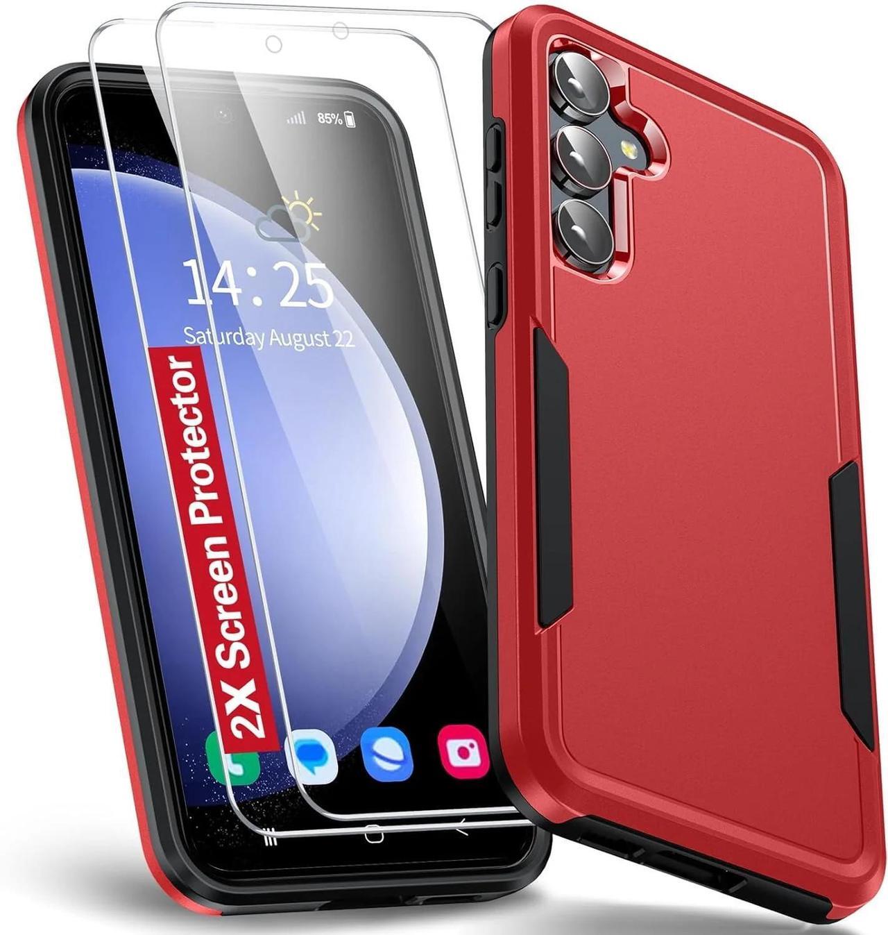 Alt view image 5 of 7 - Entronix Bundle Compatible with Galaxy A05s - Soft-Touch Dual-Layer Case & 2 Clear Screen Protectors