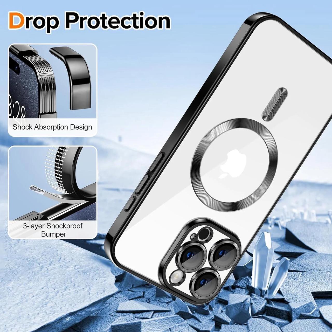 Alt view image 4 of 7 - Entronix Bundle Compatible with iPhone 12 Mini - [Magnetic] Clear Case, 2 Clear Screen Protectors & 2 Camera Lens Protectors