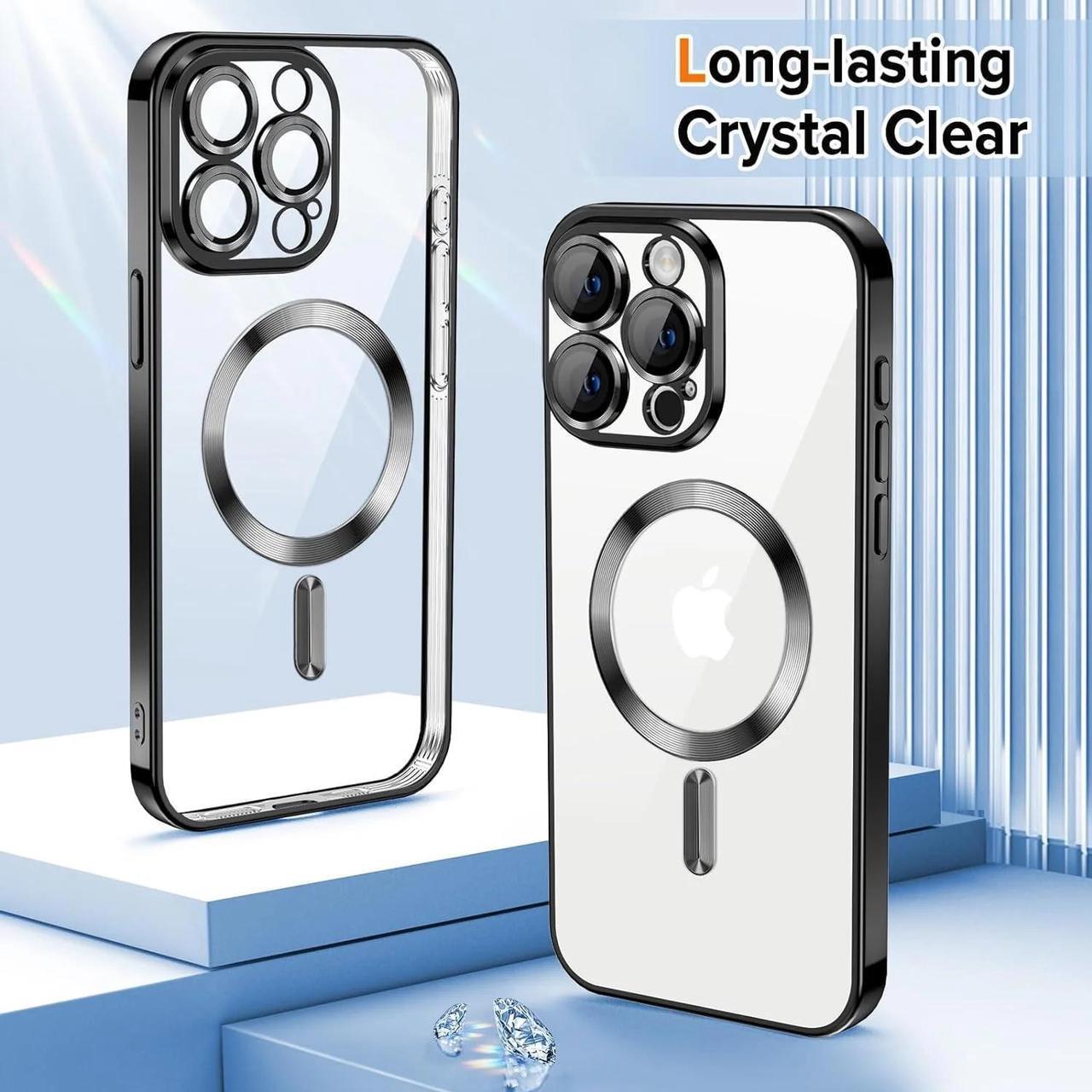 Alt view image 2 of 7 - Entronix Bundle Compatible with iPhone 12 Mini - [Magnetic] Clear Case, 2 Clear Screen Protectors & 2 Camera Lens Protectors
