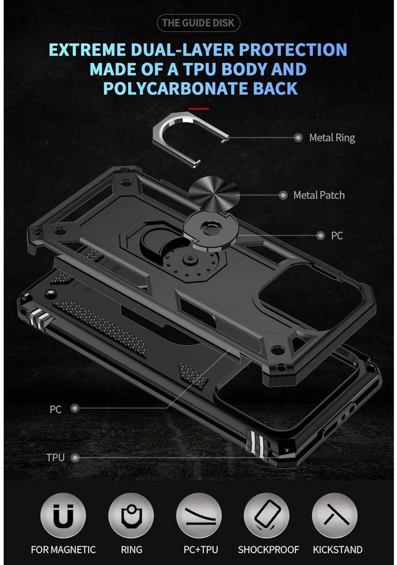 Alt view image 6 of 7 - Entronix iPhone 14 Pro Max Case - Guard Ring Holder, Dual Layer Protection