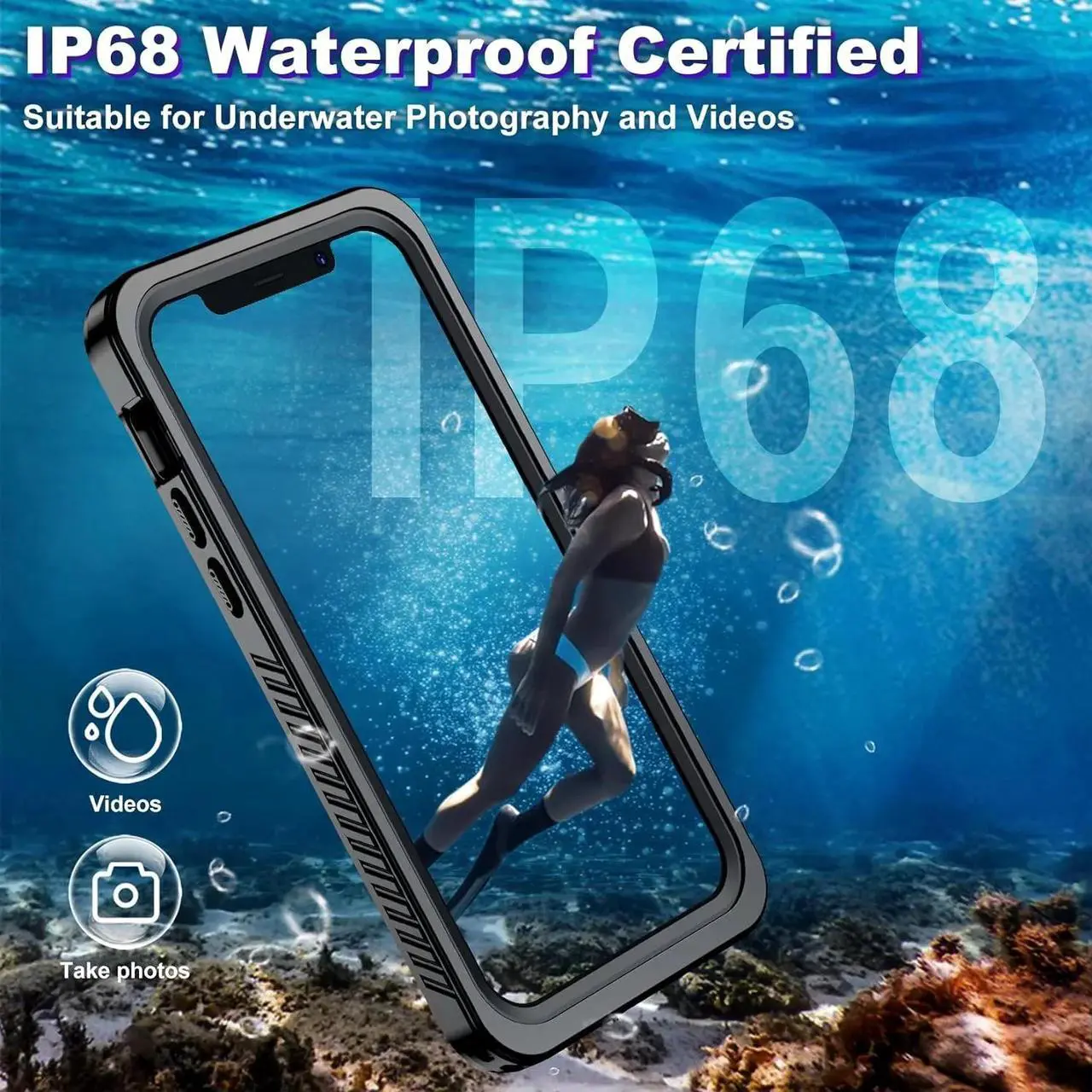 Alt view image 3 of 5 - Entronix Case Compatible with iPhone XR - IP68 Waterproof Protection