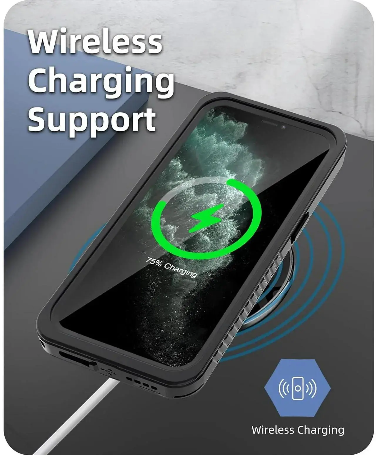 Alt view image 4 of 5 - Entronix Case Compatible with iPhone XR - IP68 Waterproof Protection